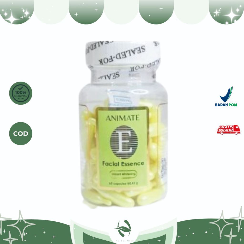 ANIMATE Serum Wajah Isi 60 - Serum Vitamin E Animate Usa - Facial Essence - Serum Wajah