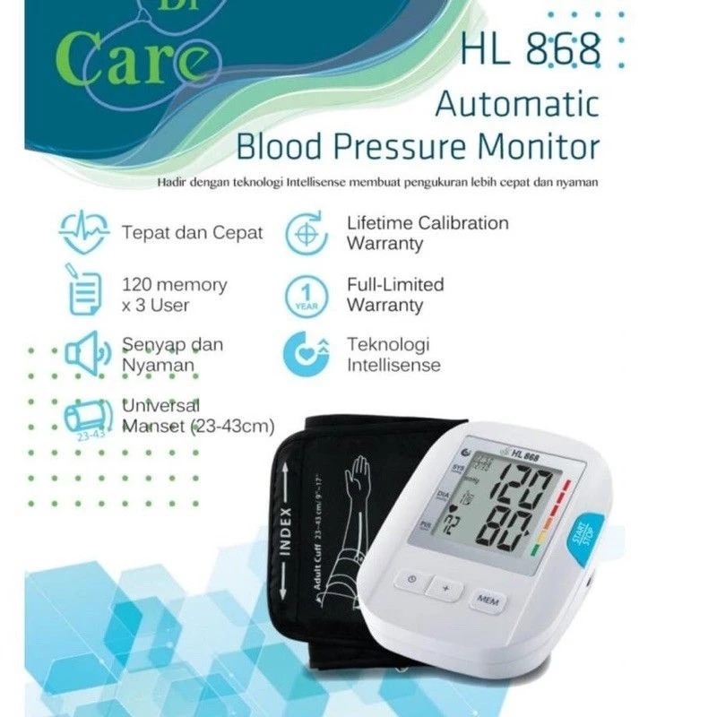 Tensimeter Digital DR CARE HL 868 Automatic Blood Pressure