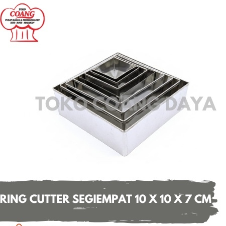 RING CUTTER SEGIEMPAT 10 X 10 X 7 CM / CUTTER KUE ROTI