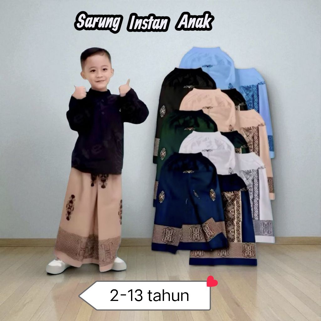 Sarung Instan Anak laki laki perempuan dan Pria Wanita Santri Terbaru