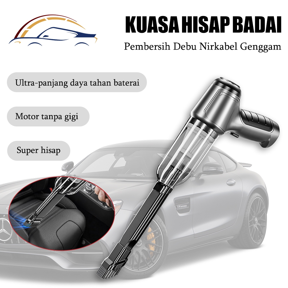 Mobil Portabel Penyedot Debu Mobil Hisap Besar Penyedot Debu Mobil Genggam Nirkabel Super Kuat