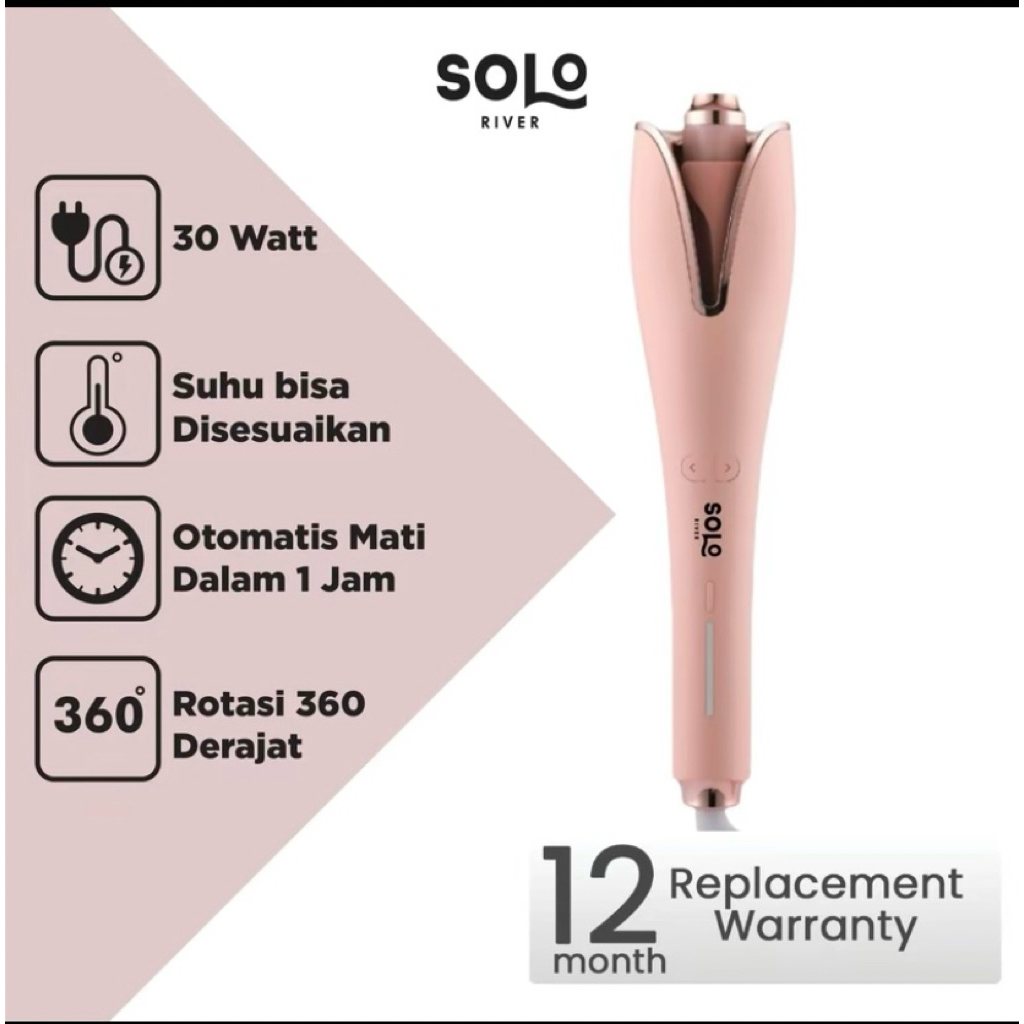SOLO RIVER Catokan Rose 30 Watt Hair Curler Automatic