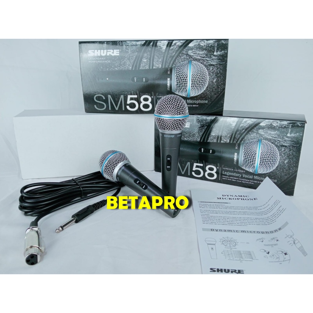 Mic Kabel SHURE SM58 / SM 58 / SM-58 Mic Dynamic shure