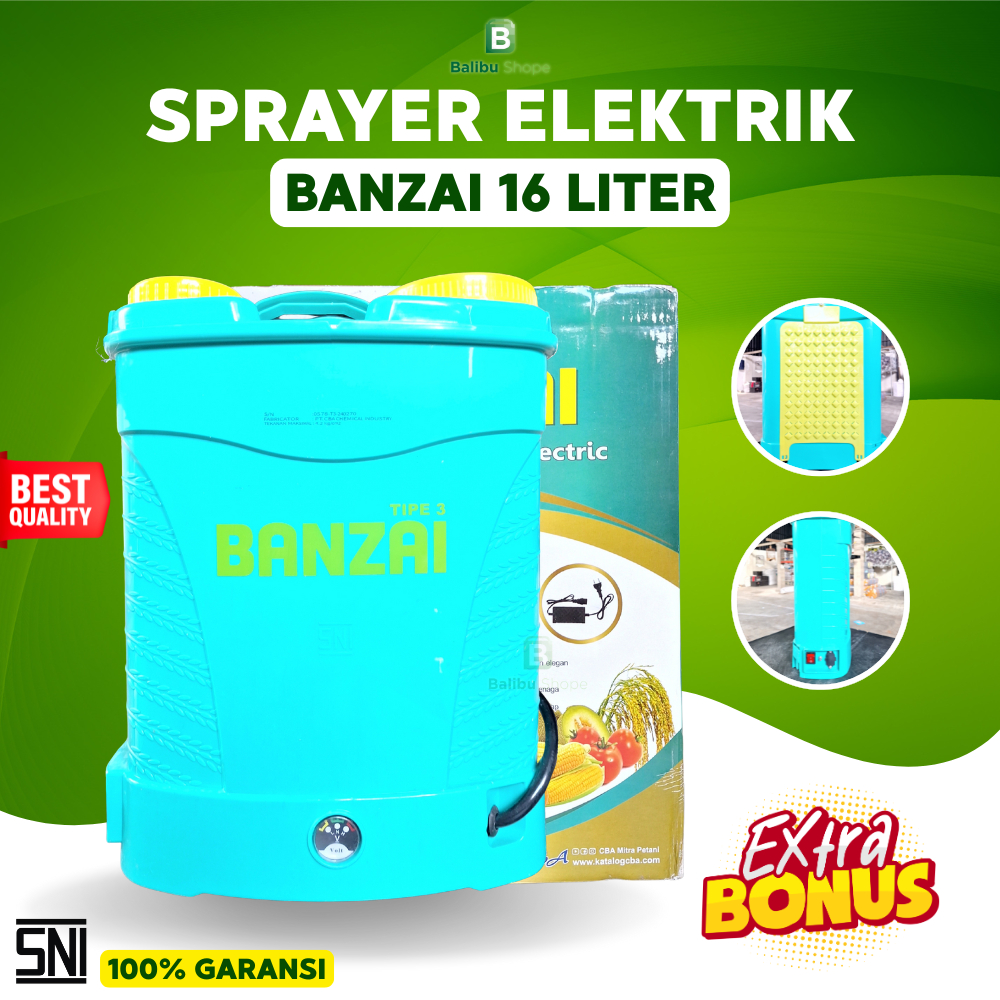 ALAT SEMPROT SPRAYER ELEKTRIK TANGKI BANZAI KAPASITAS 16 LITER