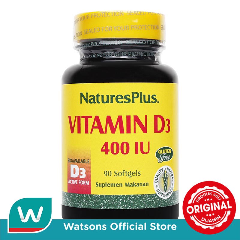 Natures Plus Vitamin D3 400 IU Softgel 90'S