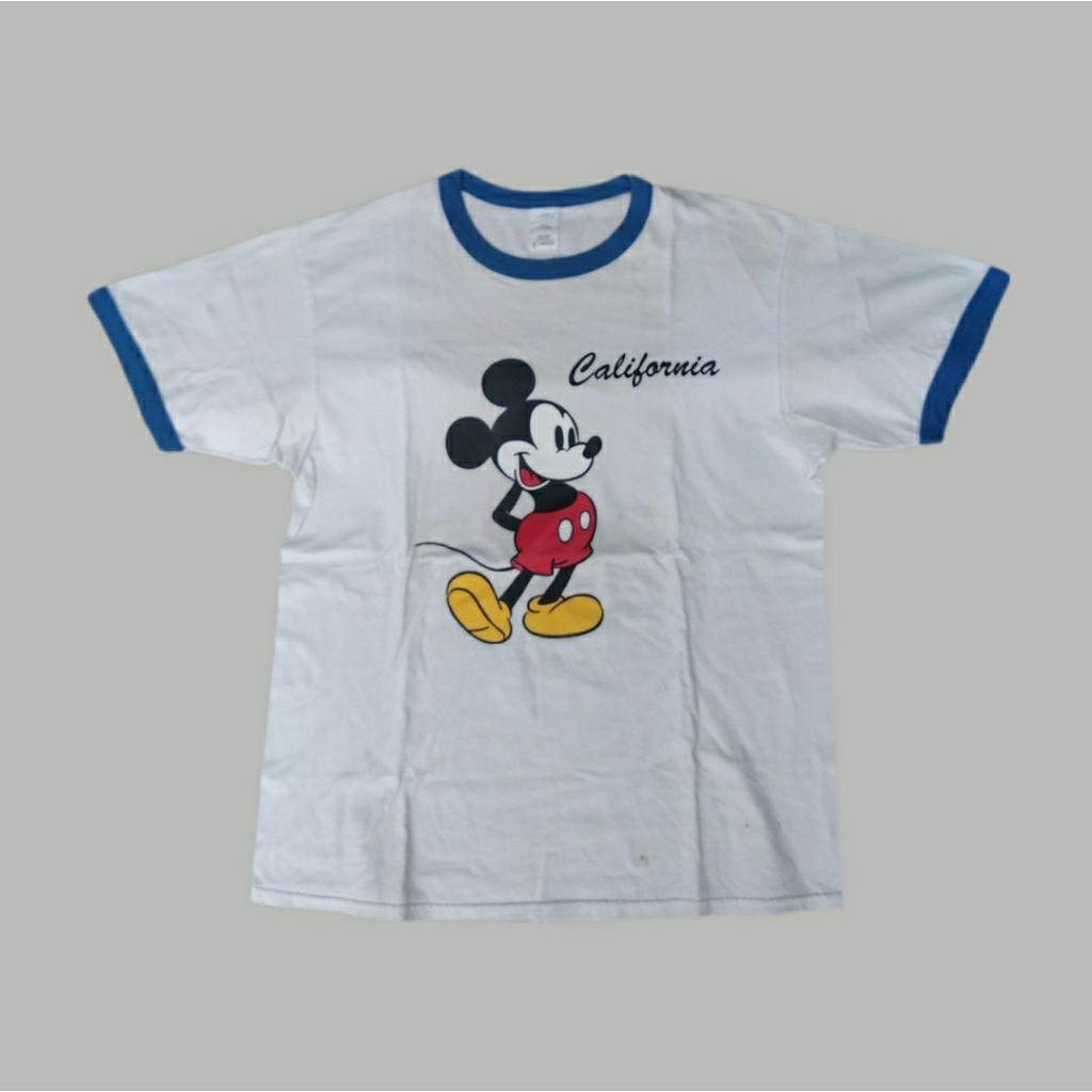 kaos Vintage Ringer tee mickey mouse