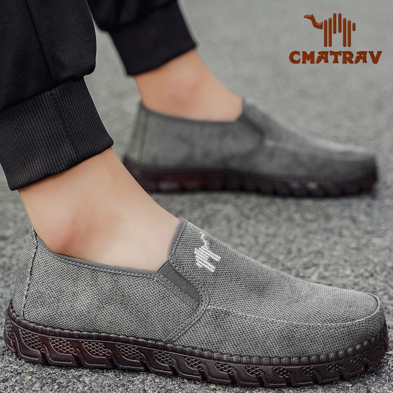 CMATRAV Sepatu Pria Kasual Olahraga Flat Slip-on Desain Loafer Nyaman untuk Aktivitas Sehari-hari - 