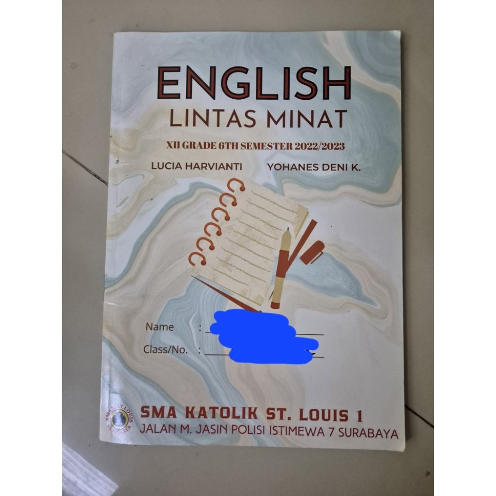 PRELOVED BUKUl English Lintas Minat Kelas XII Semester 2022/2023 SMA Katolik St Louis 1 Surabaya Bek