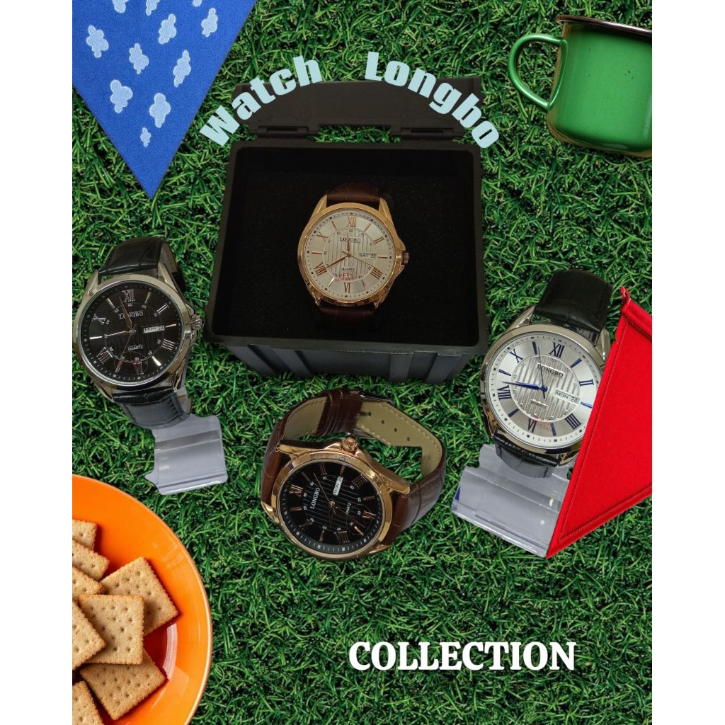 ( COD ) Jam Tangan Pria dan wanita LONGBO Kulit Tahan air ORIGINAL