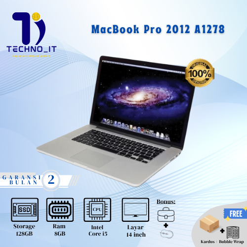 Macbook Pro 2012 Core i5 Ram 8GB SSD 128GB Second Like New