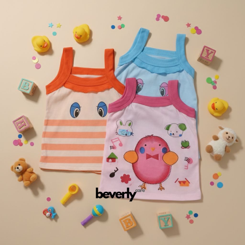 3PCS Kaos Kutang Dalaman Anak Karakter Lucu Nyaman