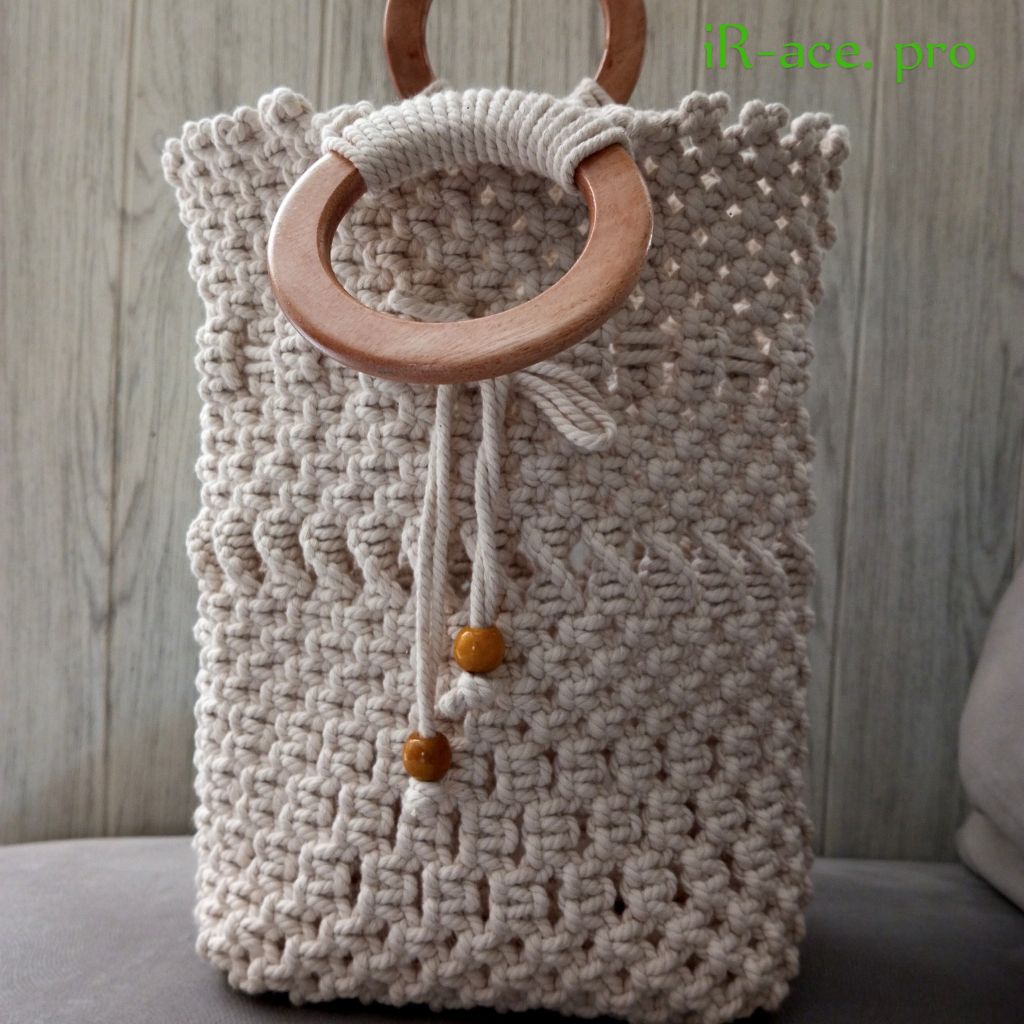 Tas jinjing /hand bag/Tote bag macrame elegan