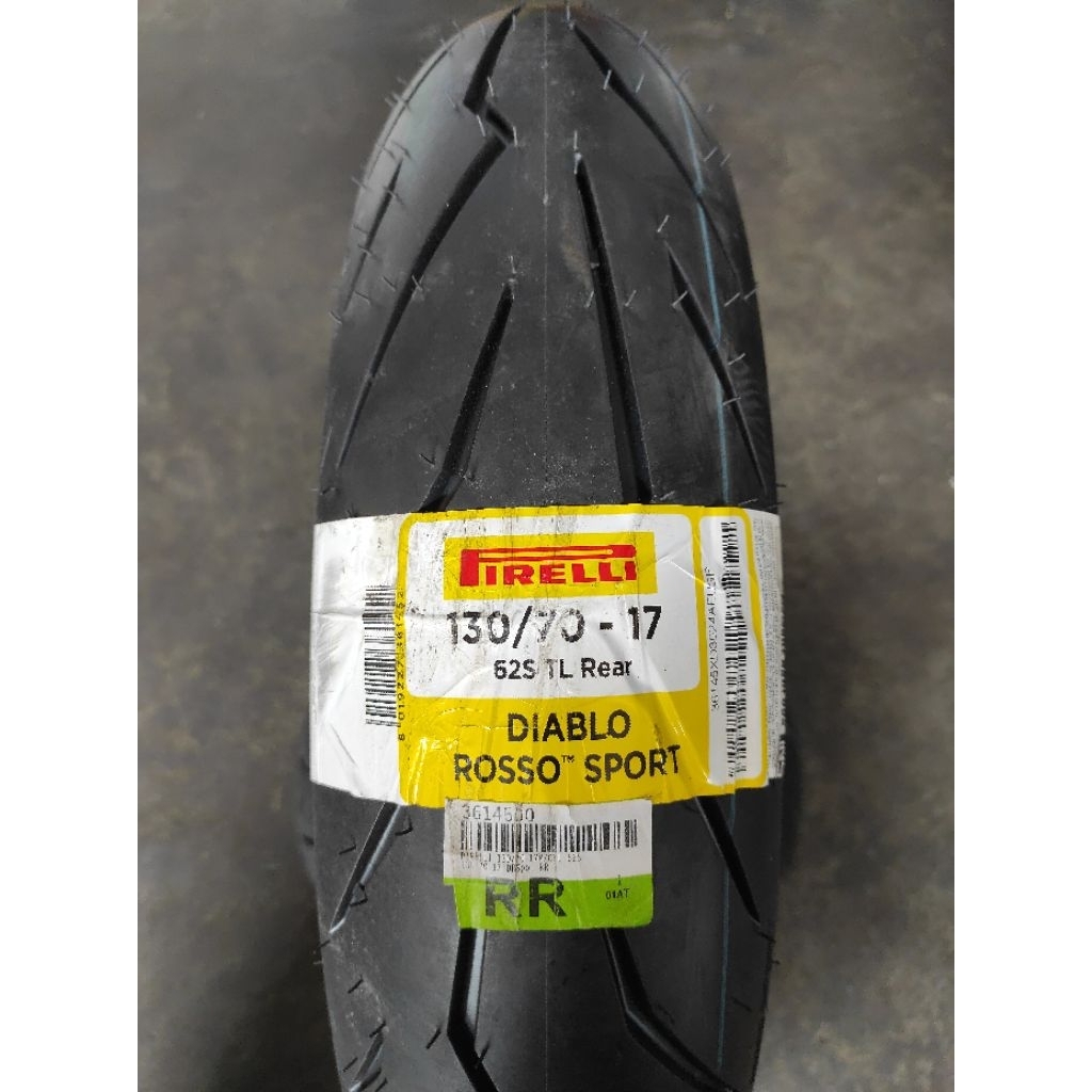 BAN PIRELLI DIABLO ROSSO SPORT 130/70-17 TUBELESS CBR VIXION R15 MX KING