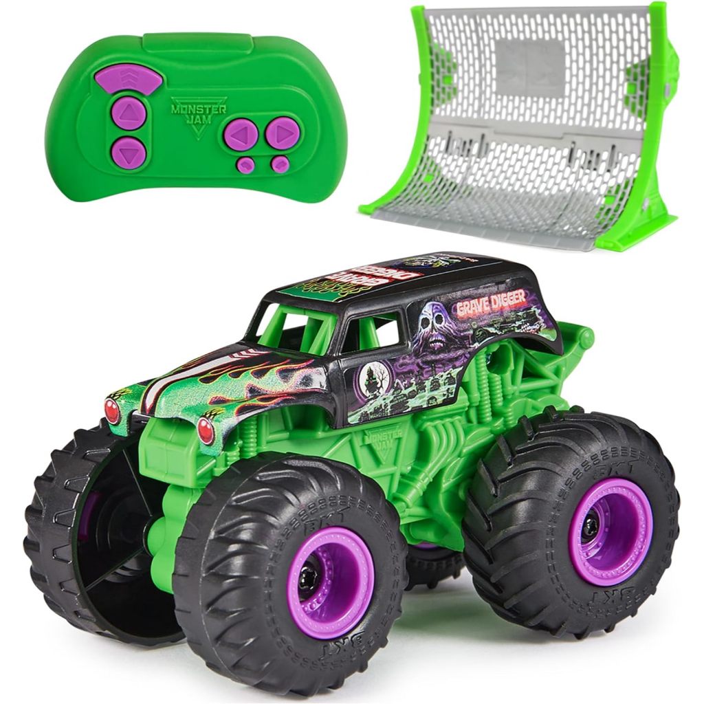 Monster Jam, Official Grave Digger Remote Control Monster Truck with Ramp