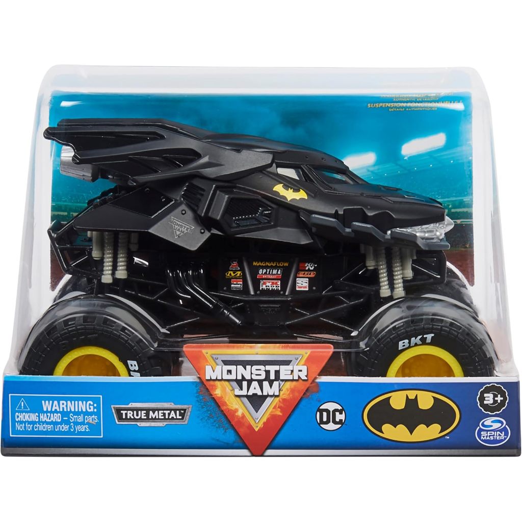Monster Jam Official Batman Monster Truck - Retro Batmobile Collector 1:24 Scale Die-Cast Vehicle - 