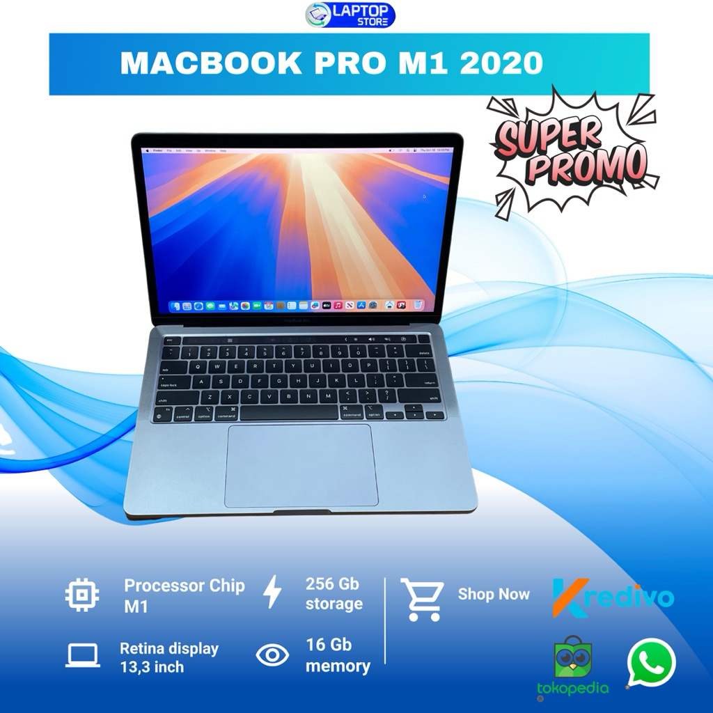 Macbook Pro 13Inch 2020 M1 Ram 8gb - 16gb sdd 256gb - 512gb