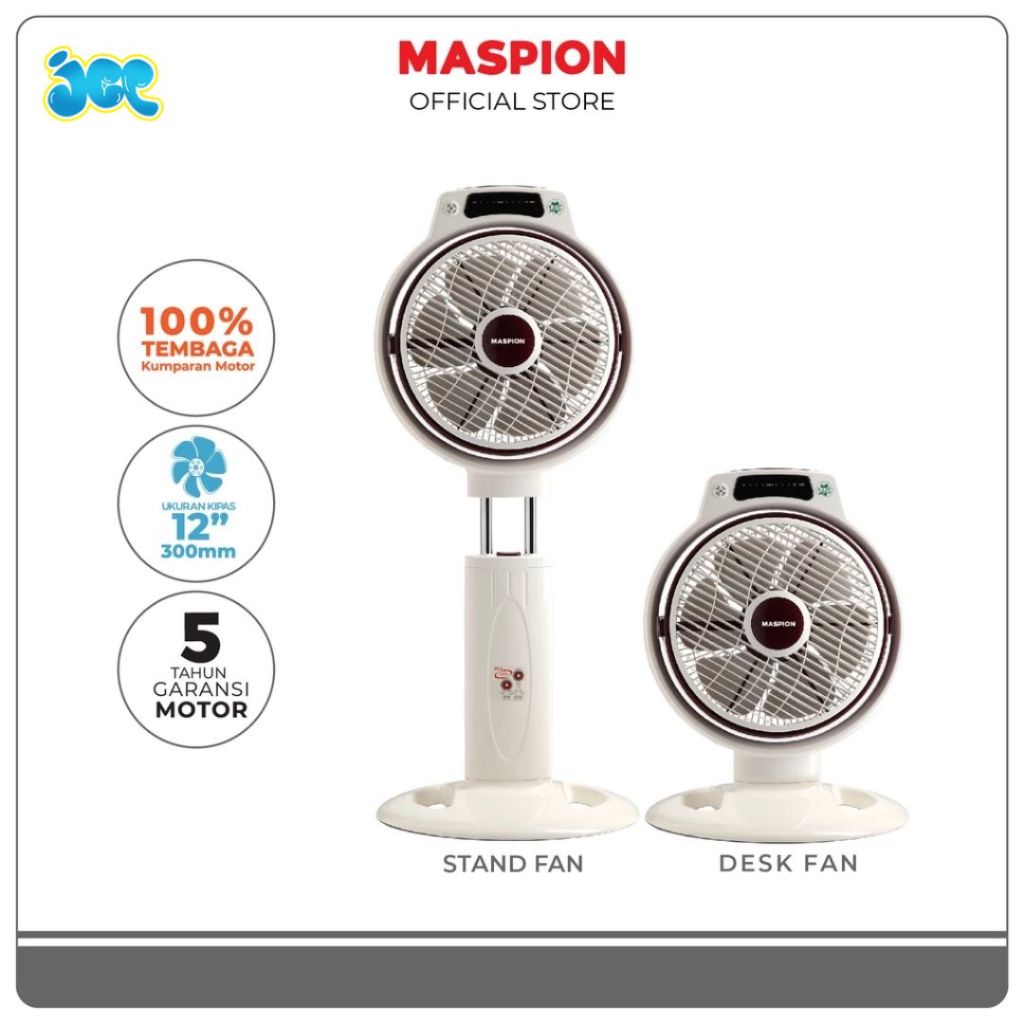 Jagemart - Maspion Kipas Angin Kotak Box Fan 12 Inch JF-2120 RC dan JF-2121 S