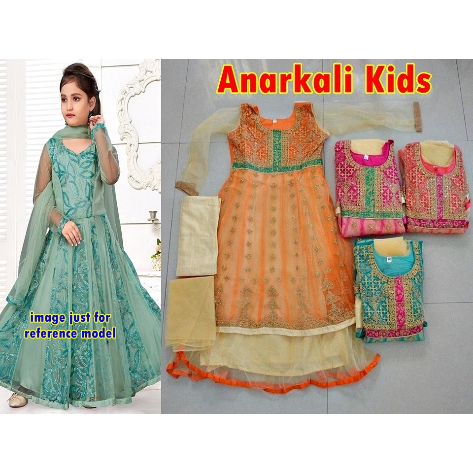 Anarkali Kids (No. 01-04) Umur 8-11 Tahun / Baju Anak Perempuan India