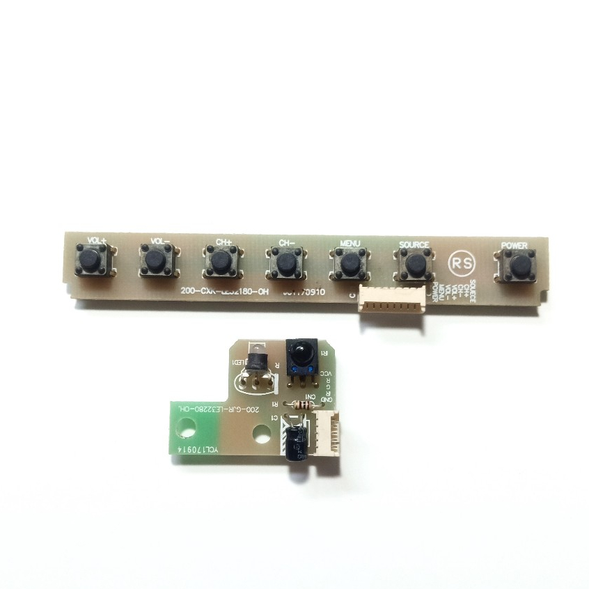 Sensor remote IR dan Tombol  tv led  POLYTRON  PLD43TS865  43TS865