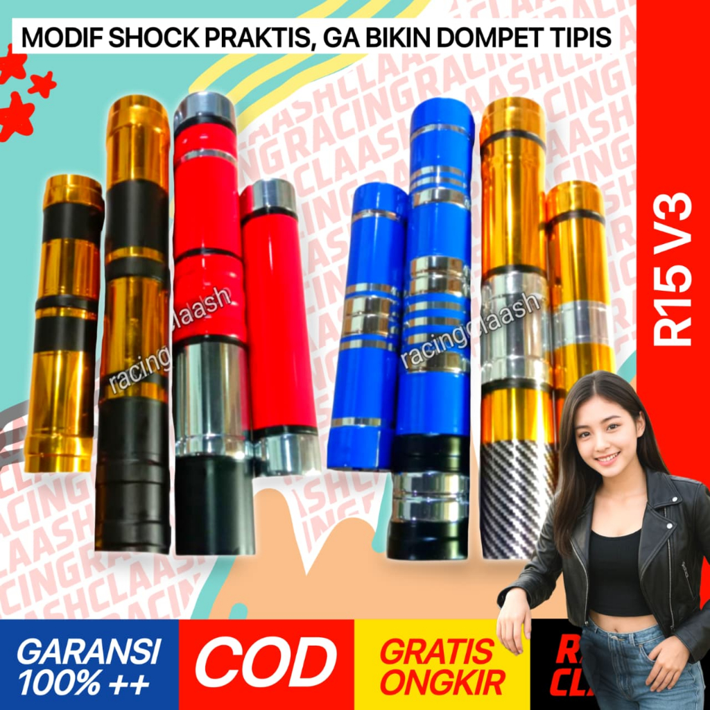 Racing Claash Cover Shock Depan R15 V3 Cover Shockbreaker Sok Shok Skok R15 V3 Old K2V