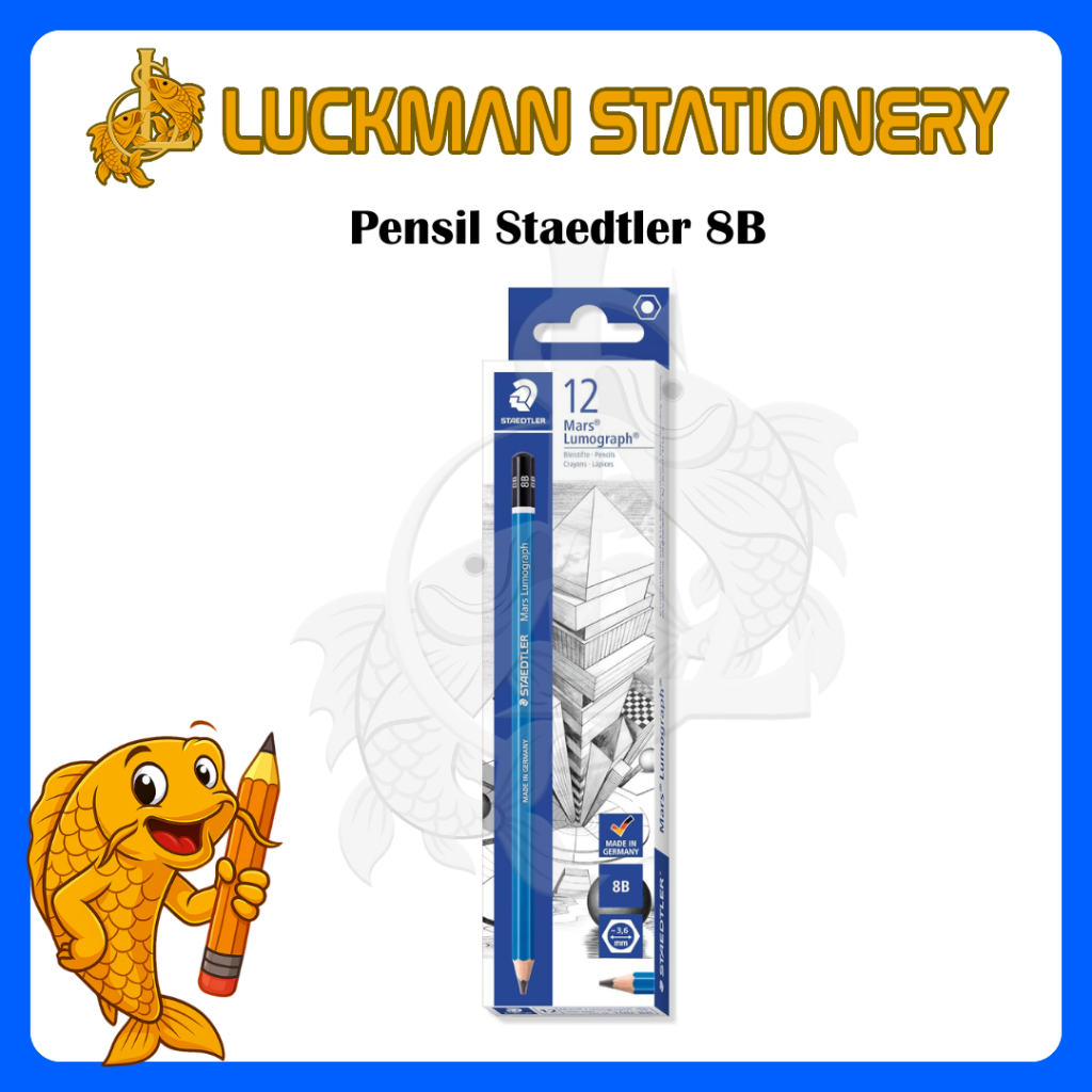(PCS) PENSIL STAEDTLER MARS LUMOGRAPH 8B PENCIL [LUCKMAN STATIONERY]