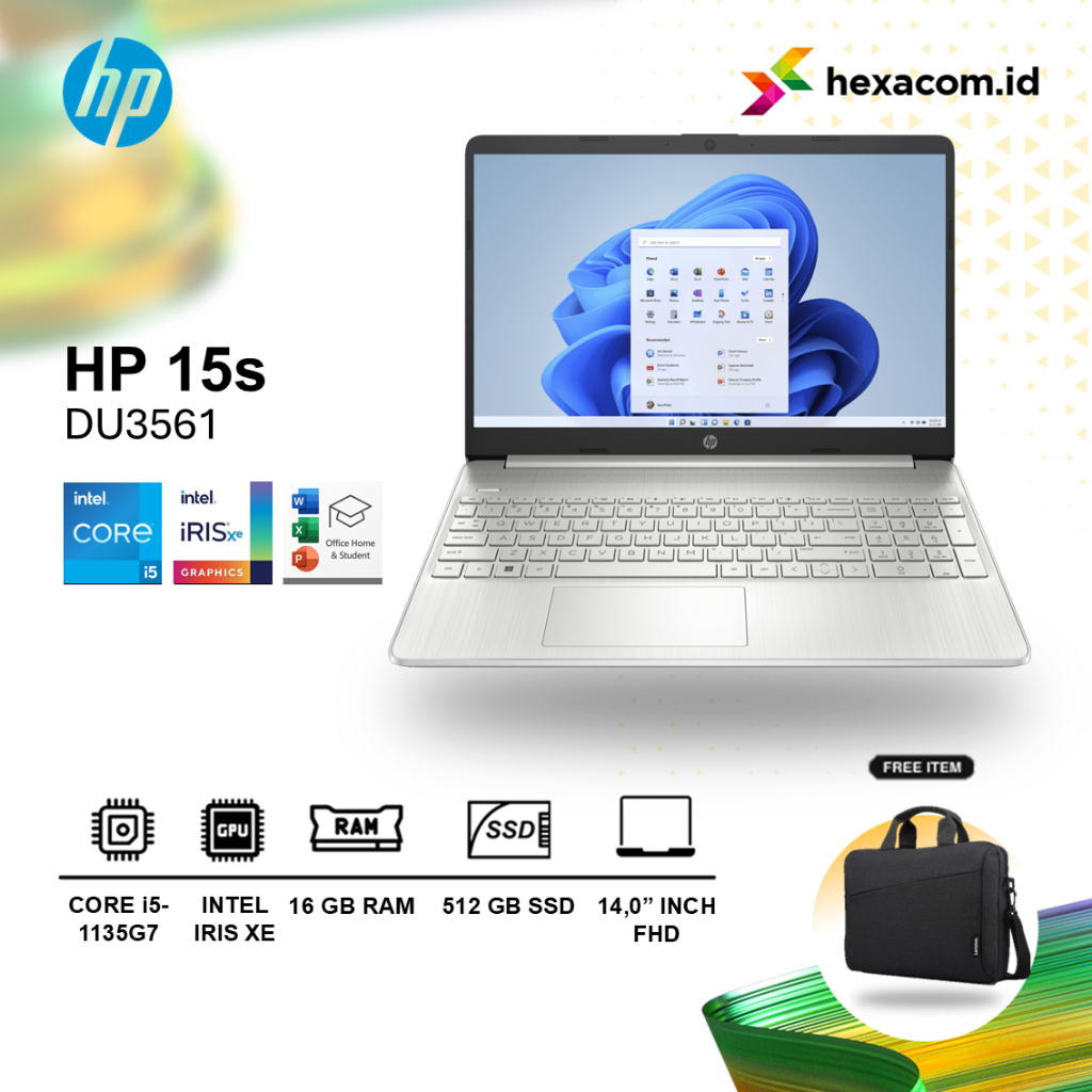 Laptop HP 15s i5 1135G7 16GB 512GB SSD 15 inch FHD Windows 11