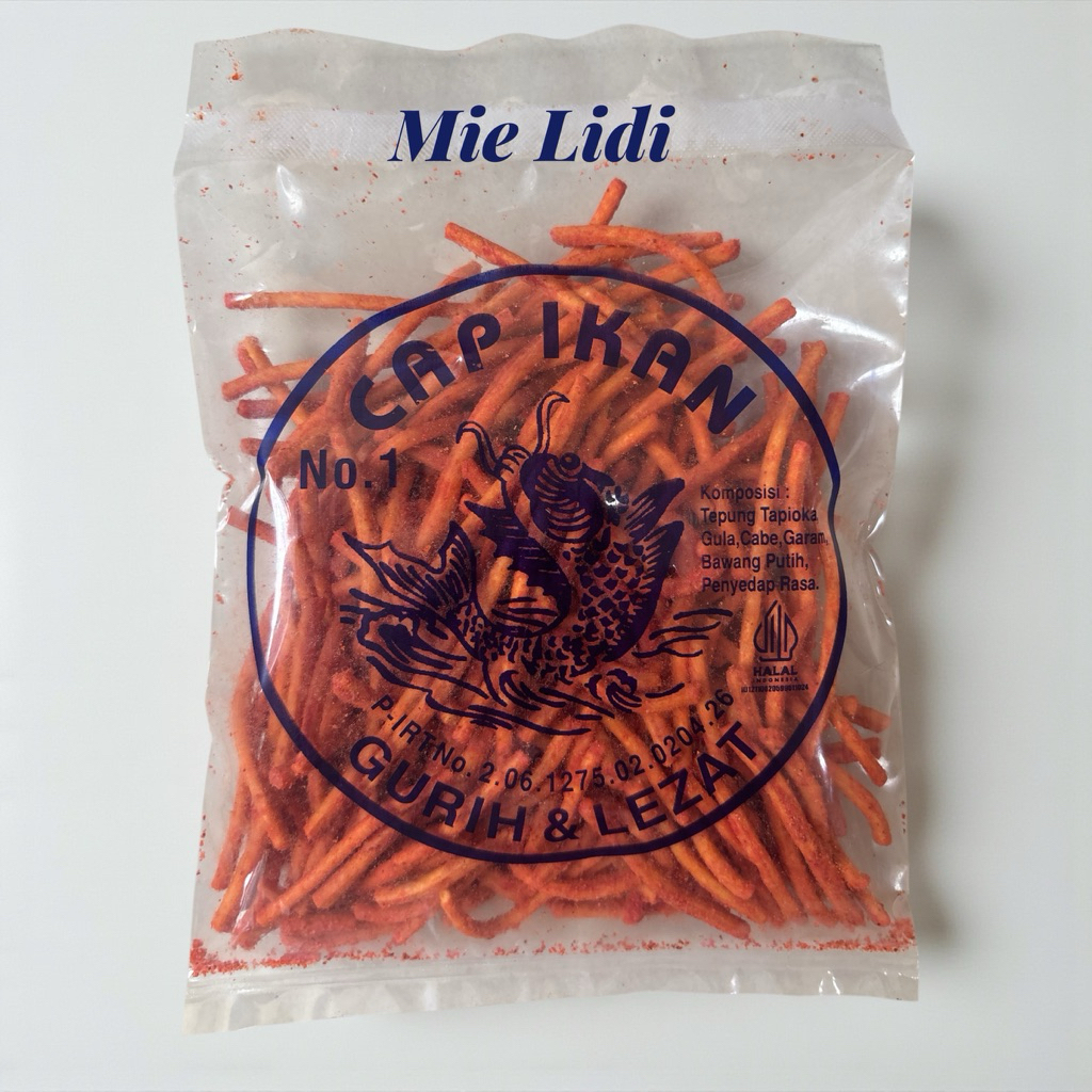 Snack CAP IKAN Mie Lidi / Mie Rapuh - Kerupuk Mie Lidi / Mie Rapuh - Kerupuk Cap Ikan