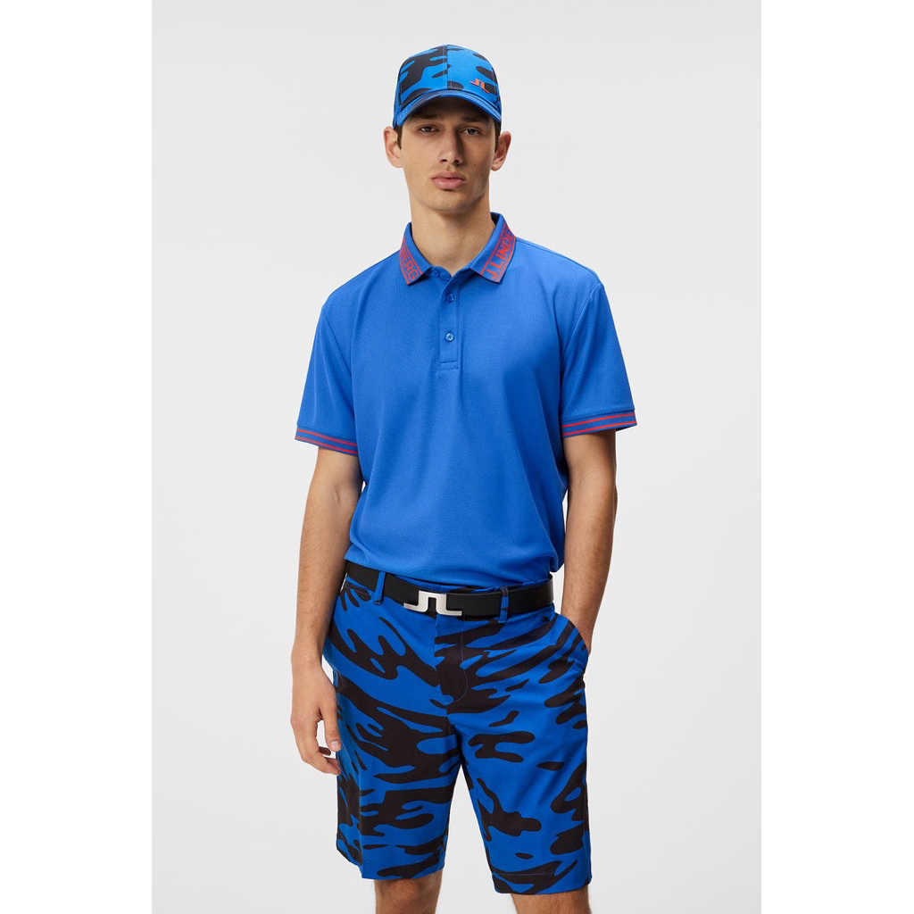J Lindeberg Austin Polo Size L Nautical Blue - Polo Golf Pria Baju Golf Pria