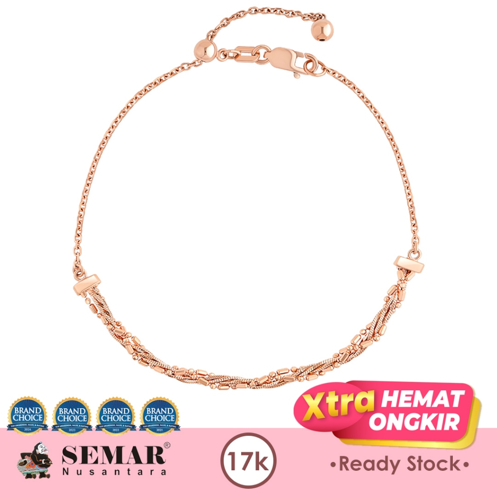 Gelang Emas Serut Mariele Silk Gold 17K Semar Nusantara