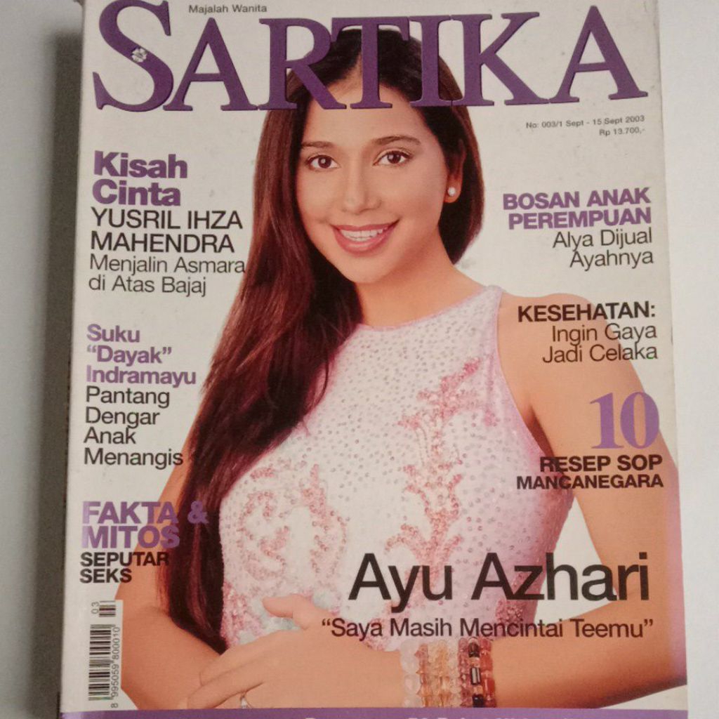 Majalah Sartika Tahun 2003 Cover Khadijah Azhari (Ayu)