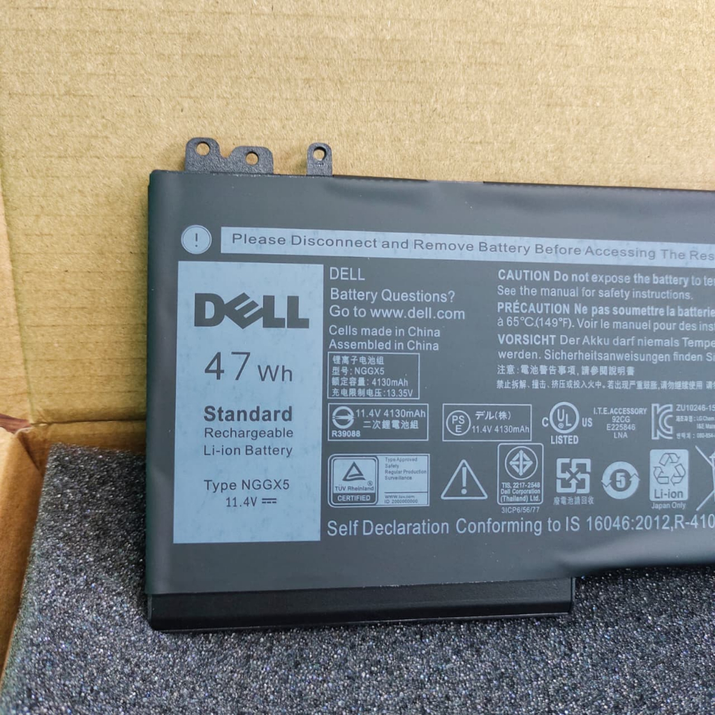 Baterai Laptop DELL Latitude E5270 E5470 E5470 E5270 Series NGGX5 47Wh Original