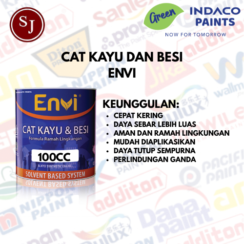 ENVI CAT MINYAK KAYU DAN BESI KECIL 100CC/CAT MINYAK ENVI KECIL 100ml