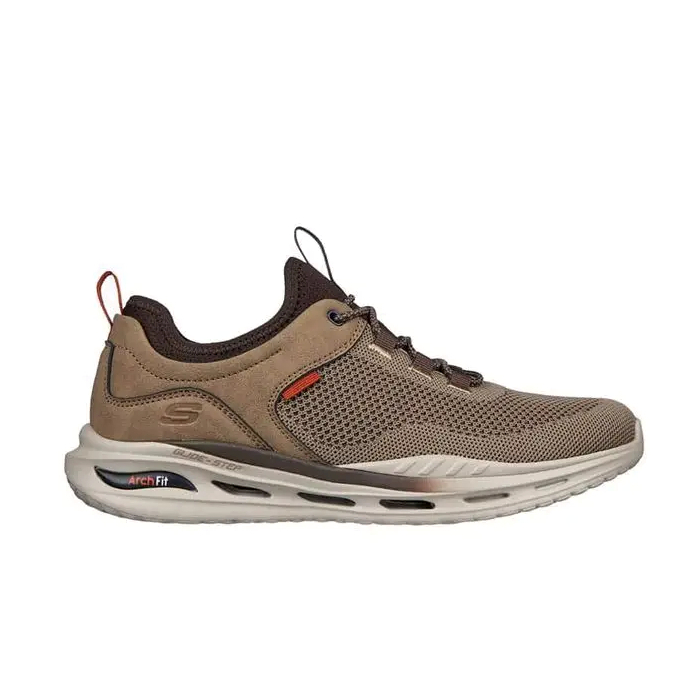 Sepatu Sneakers Pria Skechers Arch Fit Orvan Khaki Original SKE210480KHK