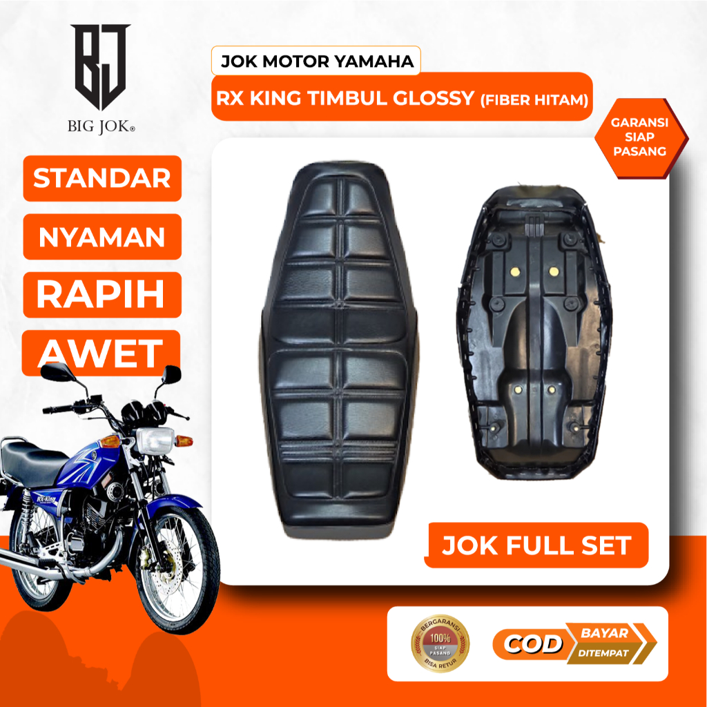 Jok motor rx king timbul glossy I Jok variasi yamaha rx king fiber hitam
