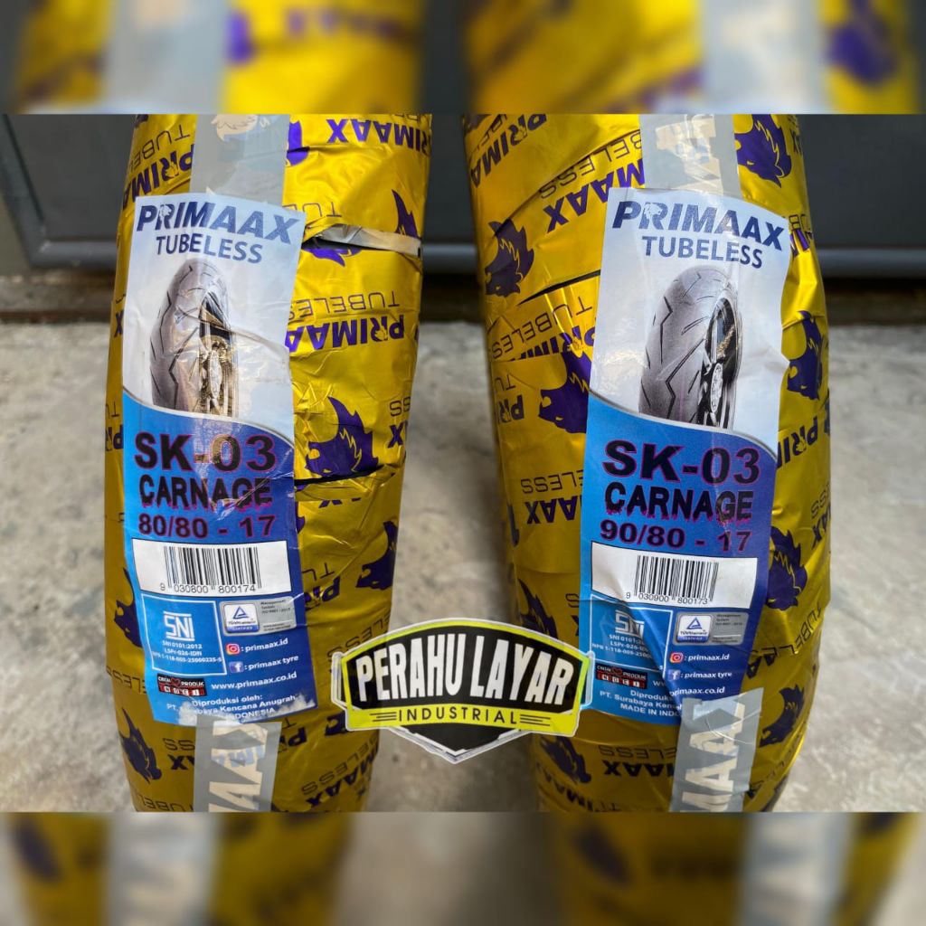 Ban Luar Primax Sk03 Carnage Tubless Tubeles Type Copy Pirelli ring 17