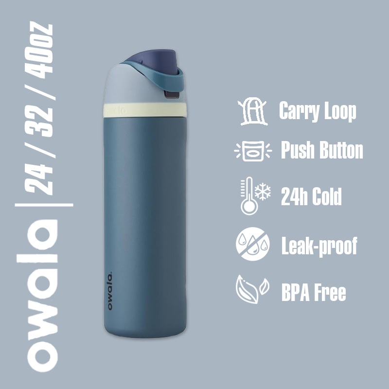 Owala Tumbler Denim 24oz/32oz Insulated Stainless Steel Water Bottle