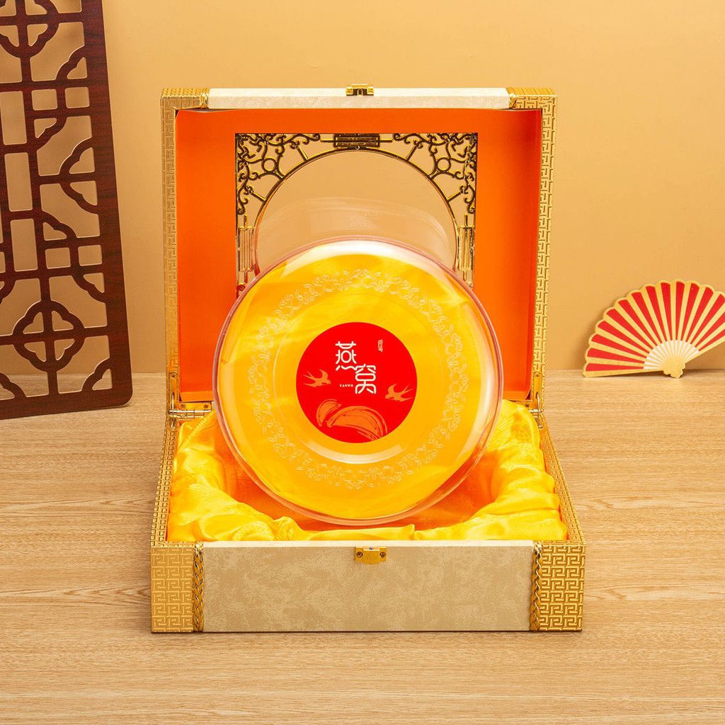 box hampers sarang burung walet/kotak kayu mewah warna emas