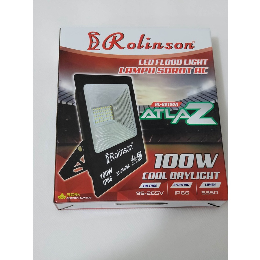 RL-99100A Lampu Sorot AC 100 Watt Rolinson atlaz IP66 Tembak flood led