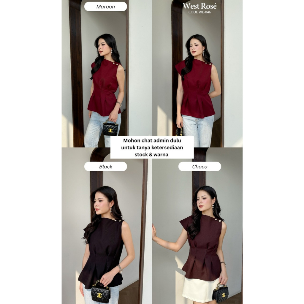 [ GROSIR ] We-046 | Top Wanita | Atasan Wanita | Baju Grosir Wanita