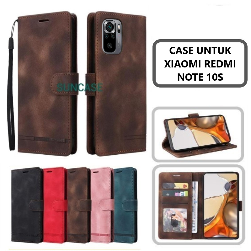 Case REDMI NOTE 10S flip wallet case standing flip cover Handphone