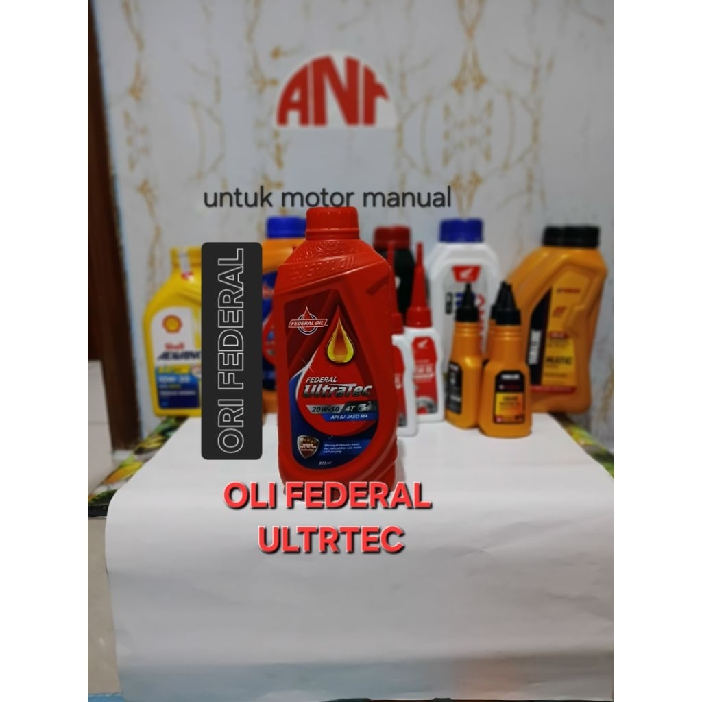 Oli federal ultratec 20W 50 merah untuk motor bebek manual ORI FEDERAL