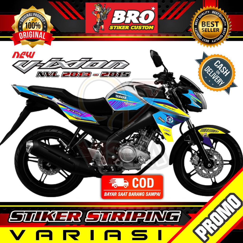 Striping Vixion NVL Motif Road Race Series / Stiker Striping Vixion NVL