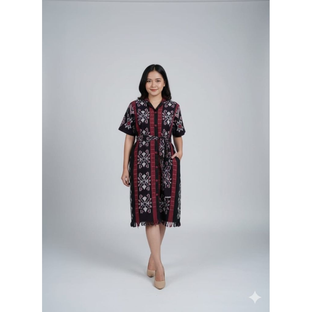 dres tenun Jepara model sesilia tenun