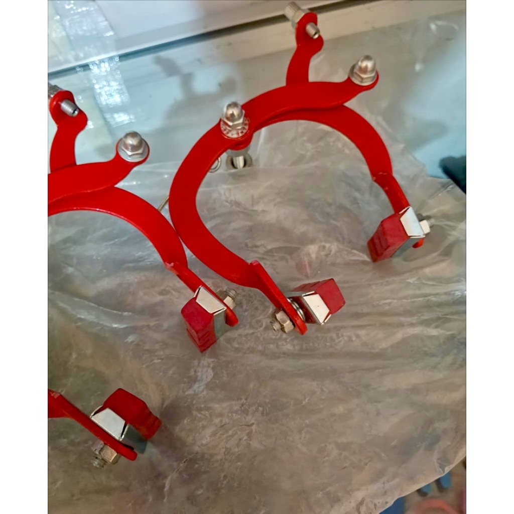 u brake rem sepeda bmx mini jengki merah jadul rem depan belakang