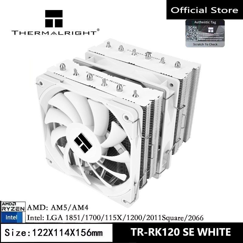 Thermalright Royal Knight 120 SE WHITE CPU Air Cooler 6 Pipa Panas PC Cooling radiator Dual Towers D