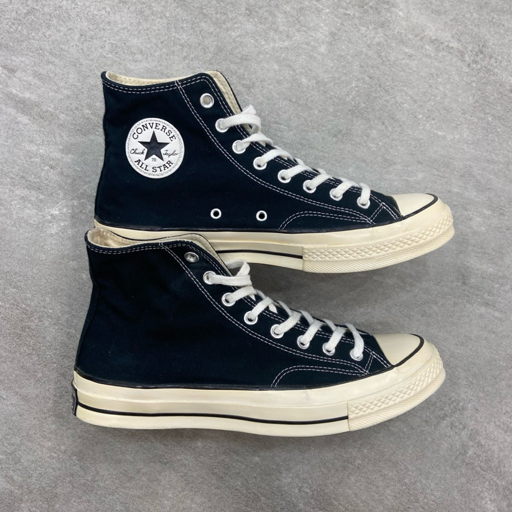 [Size 44] Converse Chuck Taylor All Star 70S High Black White Second Original (Real Picture)