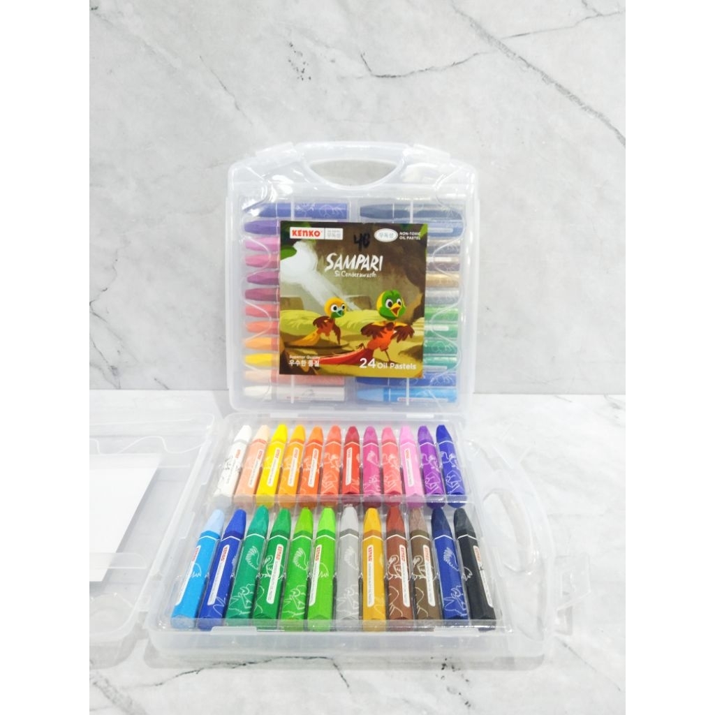 CRAYON KENKO ISI 24 WARNA / OIL PASTELS KENKO ISI 24 WARNA - KENKO