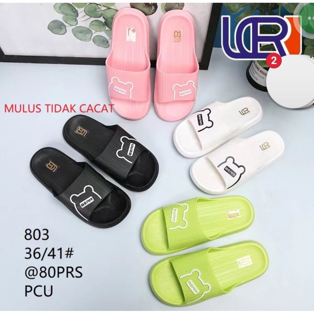 Sandal Wanita Sandal Slop Ringan Lentur Empuk