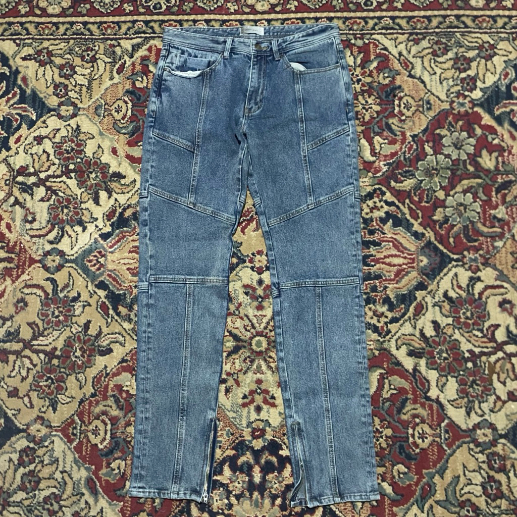 Maison Mined Biker Jeans Biru Size 50 W42 L105 LPaha27 OL16 Lingkar Pinggang 84 cm Panjang 105 cm Le