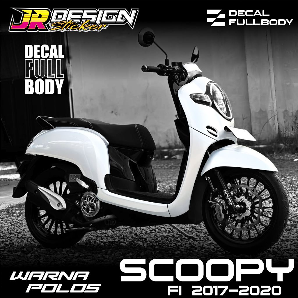 (COD) Decal Sticker Polos SCOOPY FI 2017 2018 2019 2020 Full Body FREE Tambah Nama - Stiker Variasi 